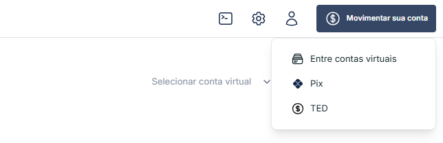 Botão movimentar conta