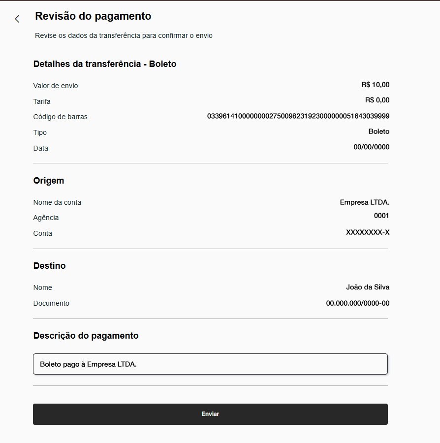 Etapa 3 confirmação dos dados