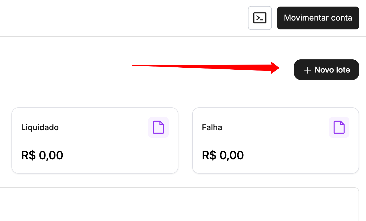 Template e instruções do lote